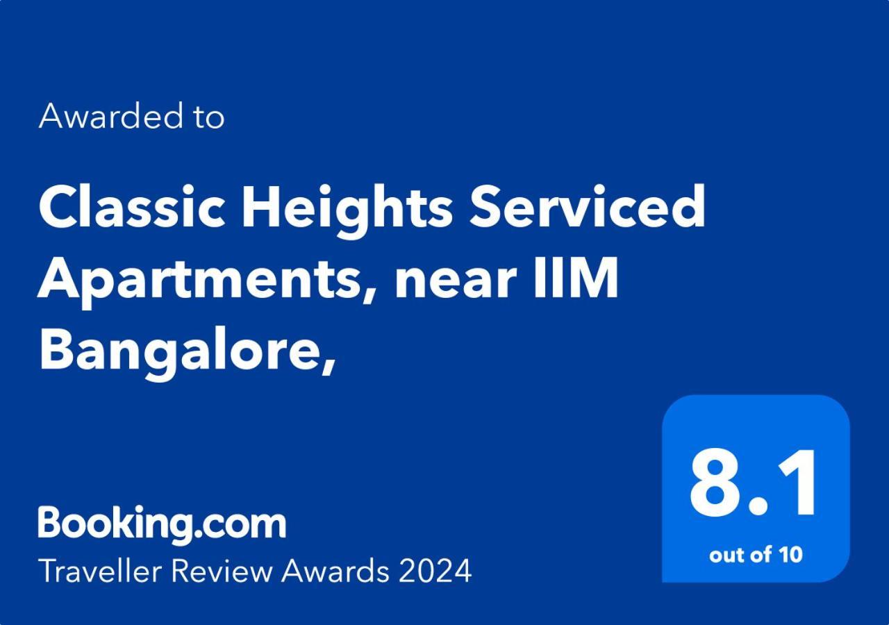 Classic Heights Serviced Apartments, Near Iim Bangalore, Esterno foto